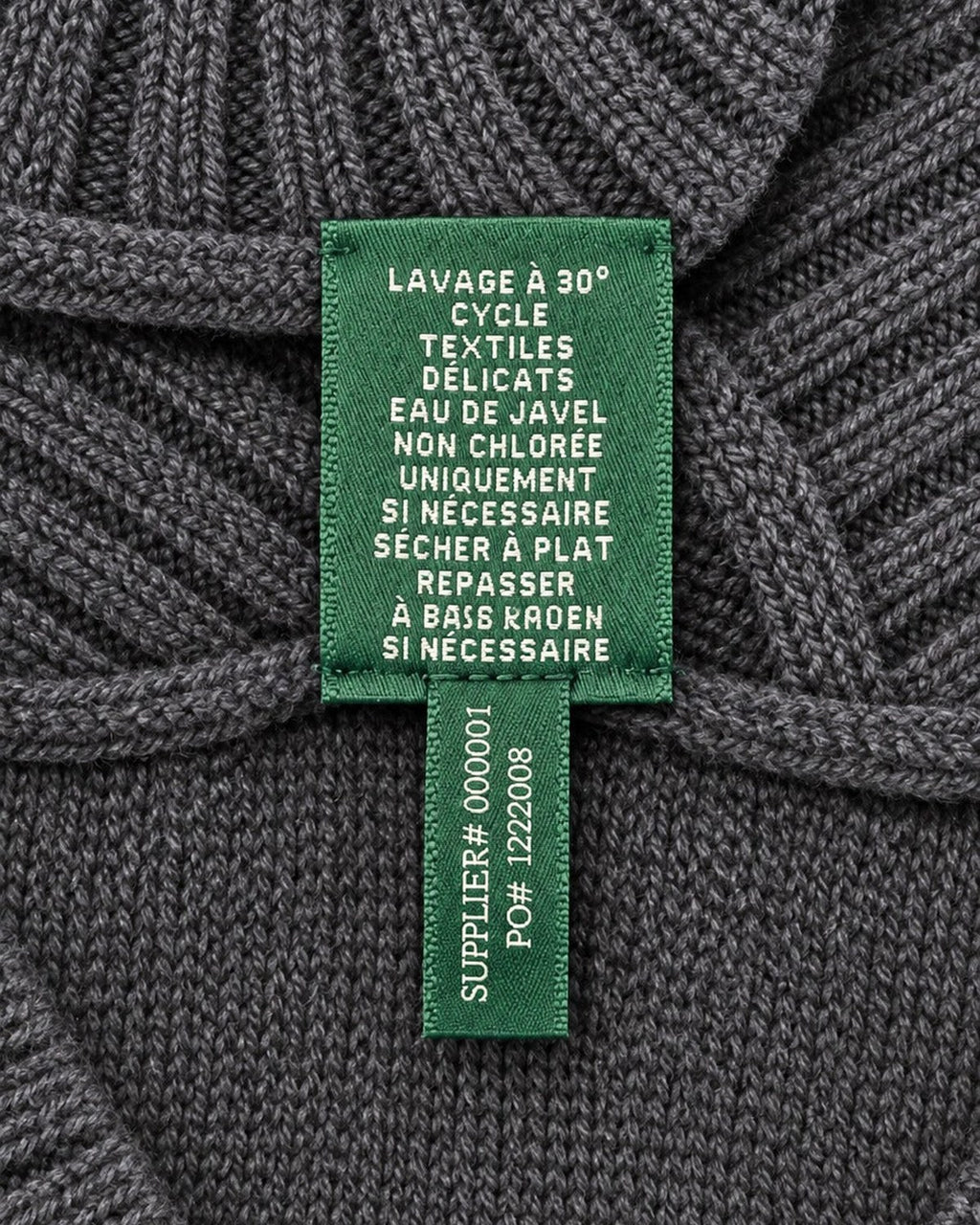 Ralph Lauren Strickjacke mit Schalkragen in Schwarz, Größe L – Pflegeetikett