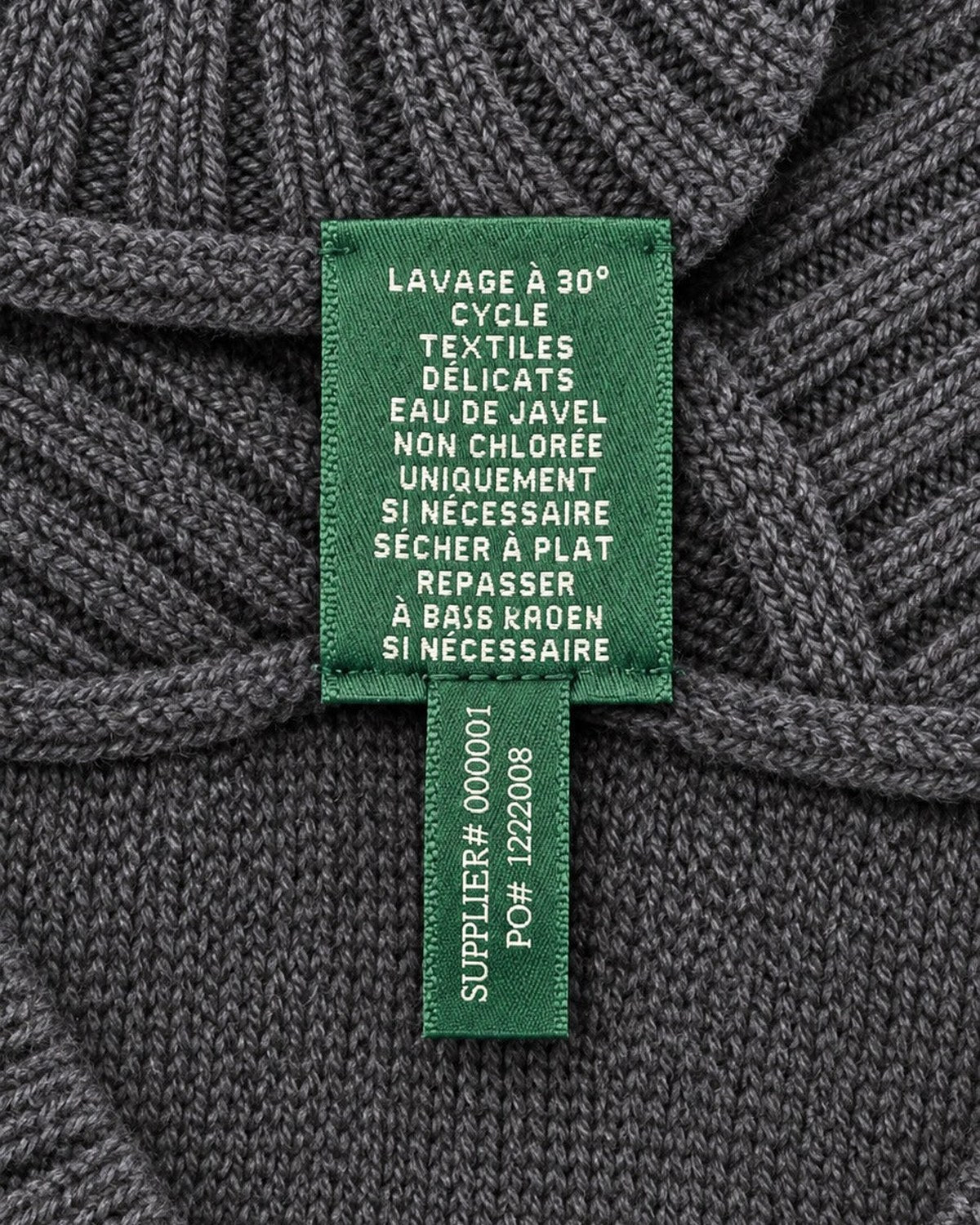 Ralph Lauren Strickjacke mit Schalkragen in Schwarz, Größe L – Pflegeetikett