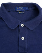 Ralph Lauren Poloshirt in Blau, Größe M – Detail: Kragen und Label