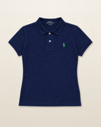 Ralph Lauren Poloshirt in Blau, Größe M – Vorderansicht (digitale Darstellung)