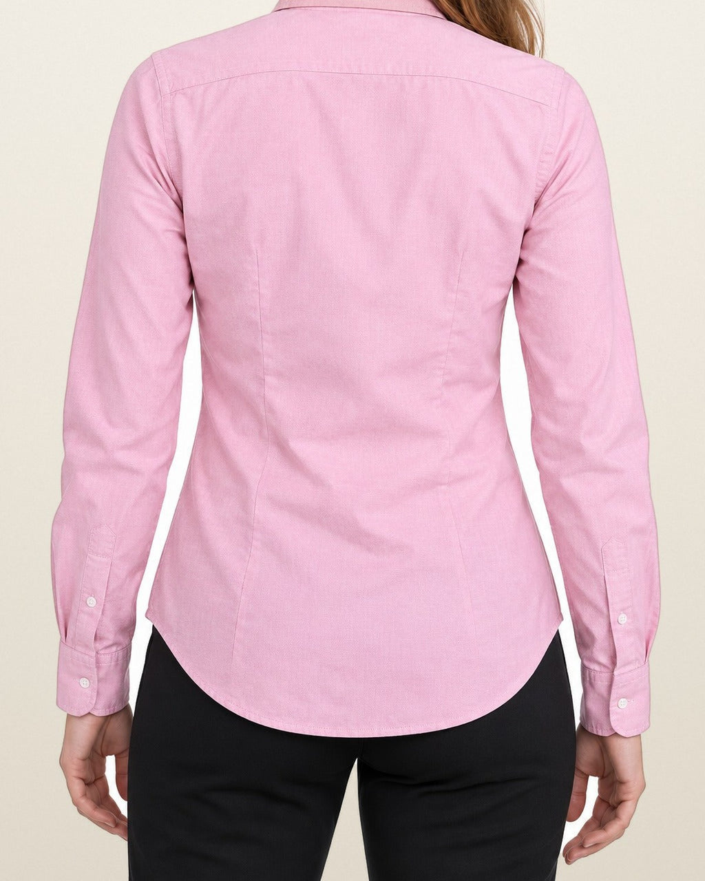 Ralph Lauren Oxford-Hemd mit Wappen in Rosa, Größe S – getragen, Rückansicht