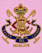 Ralph Lauren Oxford-Hemd mit Wappen in Rosa, Größe S – Detail: Emblem