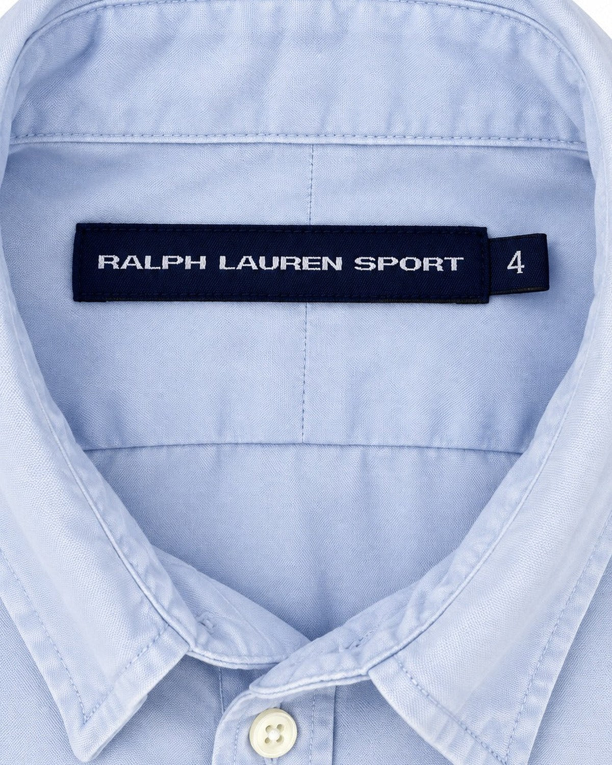 Ralph Lauren Oxford-Hemd in Hellblau, Größe S – Markenetikett