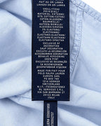 Ralph Lauren Oxford-Hemd in Hellblau, Größe S – Pflegeetikett