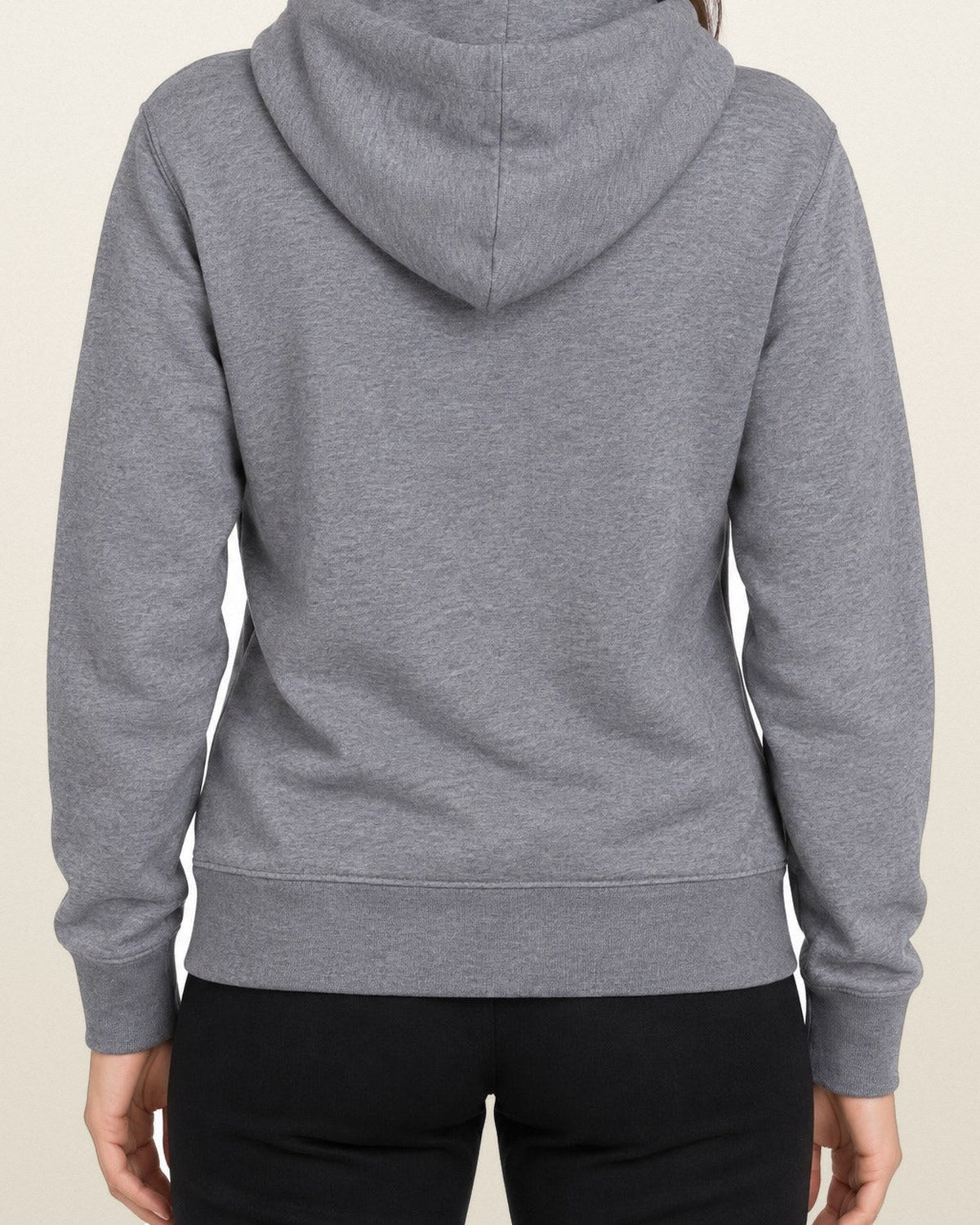 Ralph Lauren Kapuzenpullover in Grau meliert, Größe S – getragen, Rückansicht