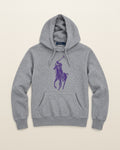 Ralph Lauren Kapuzenpullover in Grau meliert, Größe S – Vorderansicht