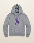 Ralph Lauren Kapuzenpullover in Grau meliert, Größe S – Vorderansicht