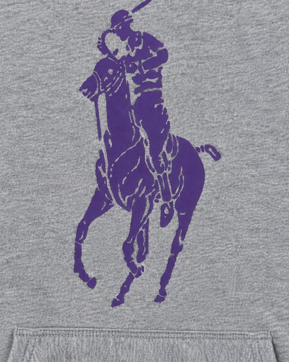 Ralph Lauren Kapuzenpullover in Grau meliert, Größe S – Detail: Grafik