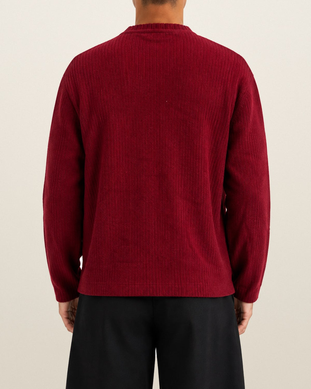 Ralph Lauren Strickpullover in Rot, Größe M – getragen, Rückansicht