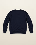 Ralph Lauren Pullover mit V-Ausschnitt in Navy, Größe M – Rückansicht