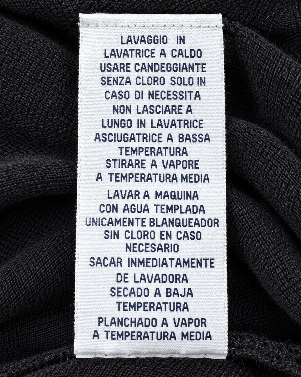 Ralph Lauren Pullover mit V-Ausschnitt in Schwarz, Größe M – Pflegeetikett, Rückseite