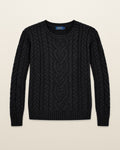 Ralph Lauren Zopfstrickpullover in Schwarz, Größe S – Vorderansicht