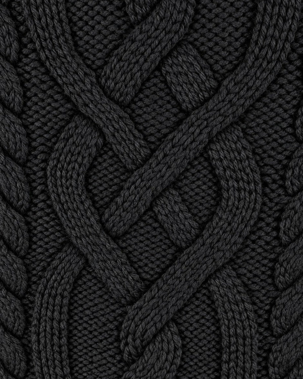 Ralph Lauren Zopfstrickpullover in Schwarz, Größe S – Detail: Zopfstrick