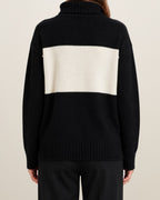 Ralph Lauren Rollkragenpullover in Schwarz, Größe M – getragen, Rückansicht
