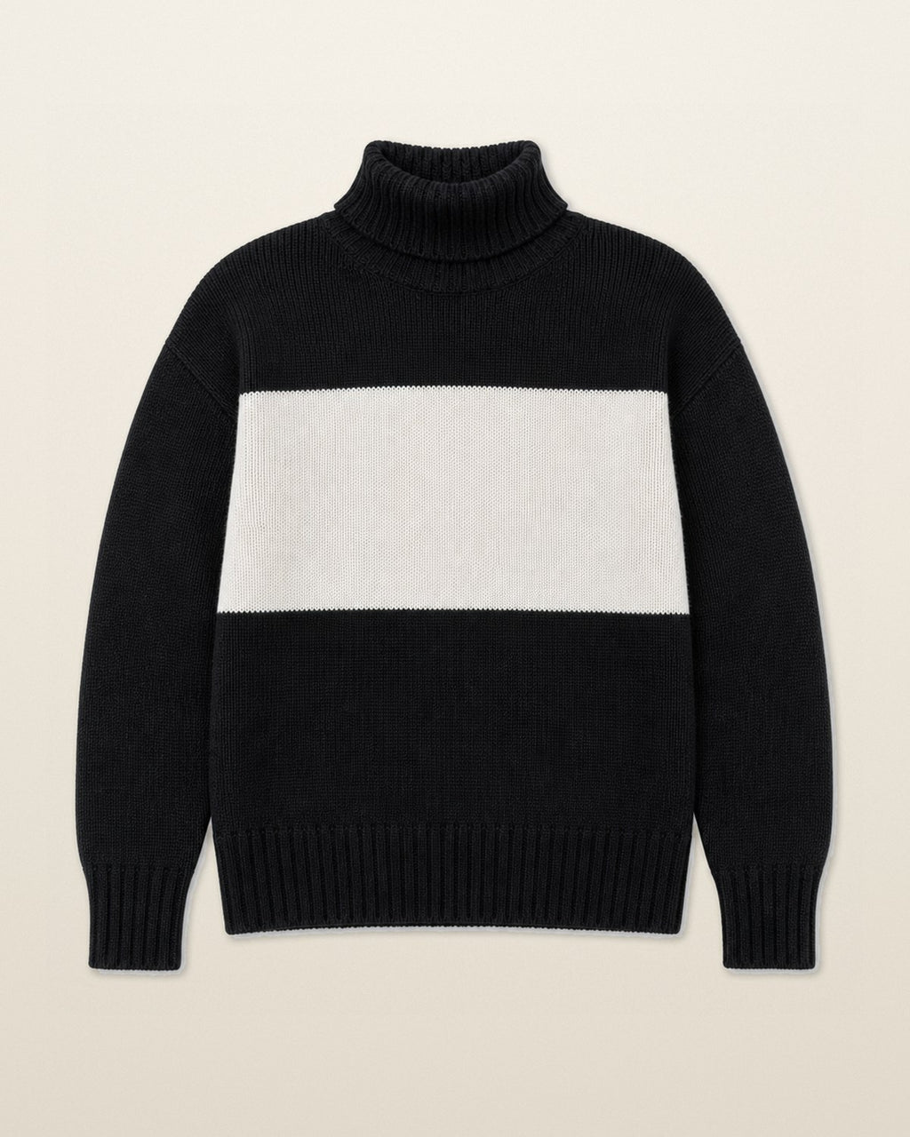 Ralph Lauren Rollkragenpullover in Schwarz, Größe M – Vorderansicht (digitale Darstellung)