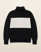 Ralph Lauren Rollkragenpullover in Schwarz, Größe M – Vorderansicht (digitale Darstellung)