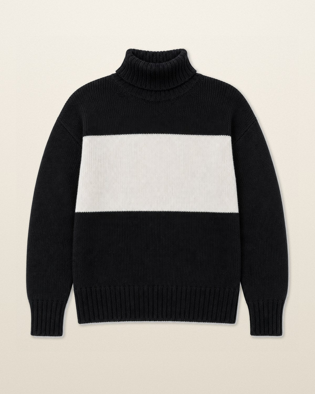 Ralph Lauren Rollkragenpullover in Schwarz, Größe M – Vorderansicht (digitale Darstellung)