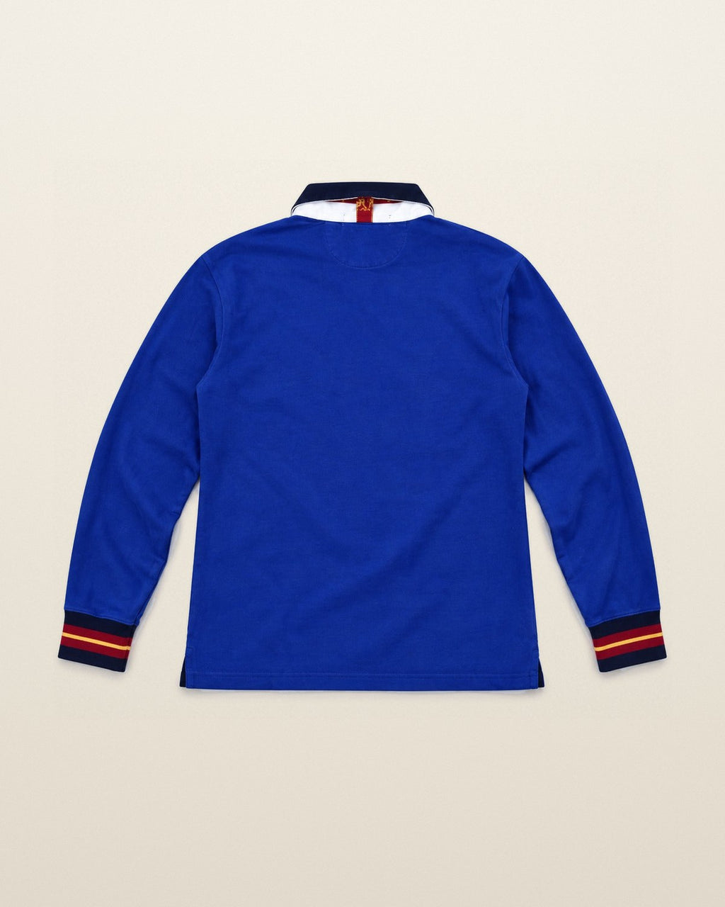 Ralph Lauren Rugby-Shirt mit Wappen in Royalblau, Größe M – Rückansicht