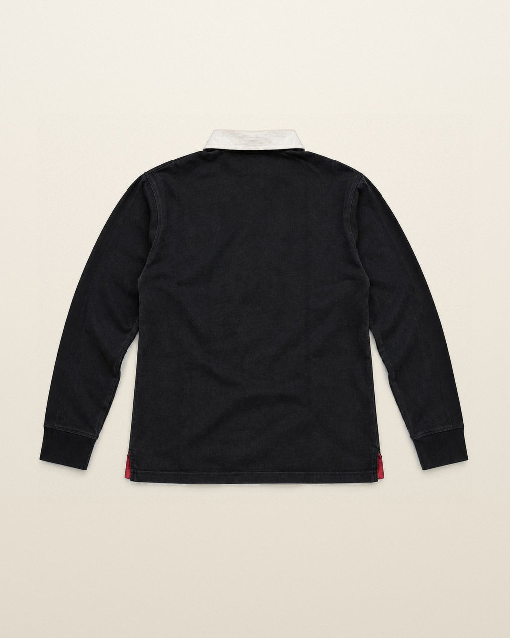 Ralph Lauren Rugby-Shirt mit Wappen in Schwarz, Größe M – Rückansicht