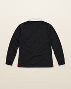Ralph Lauren Rugby-Shirt mit Wappen in Schwarz, Größe M – Rückansicht