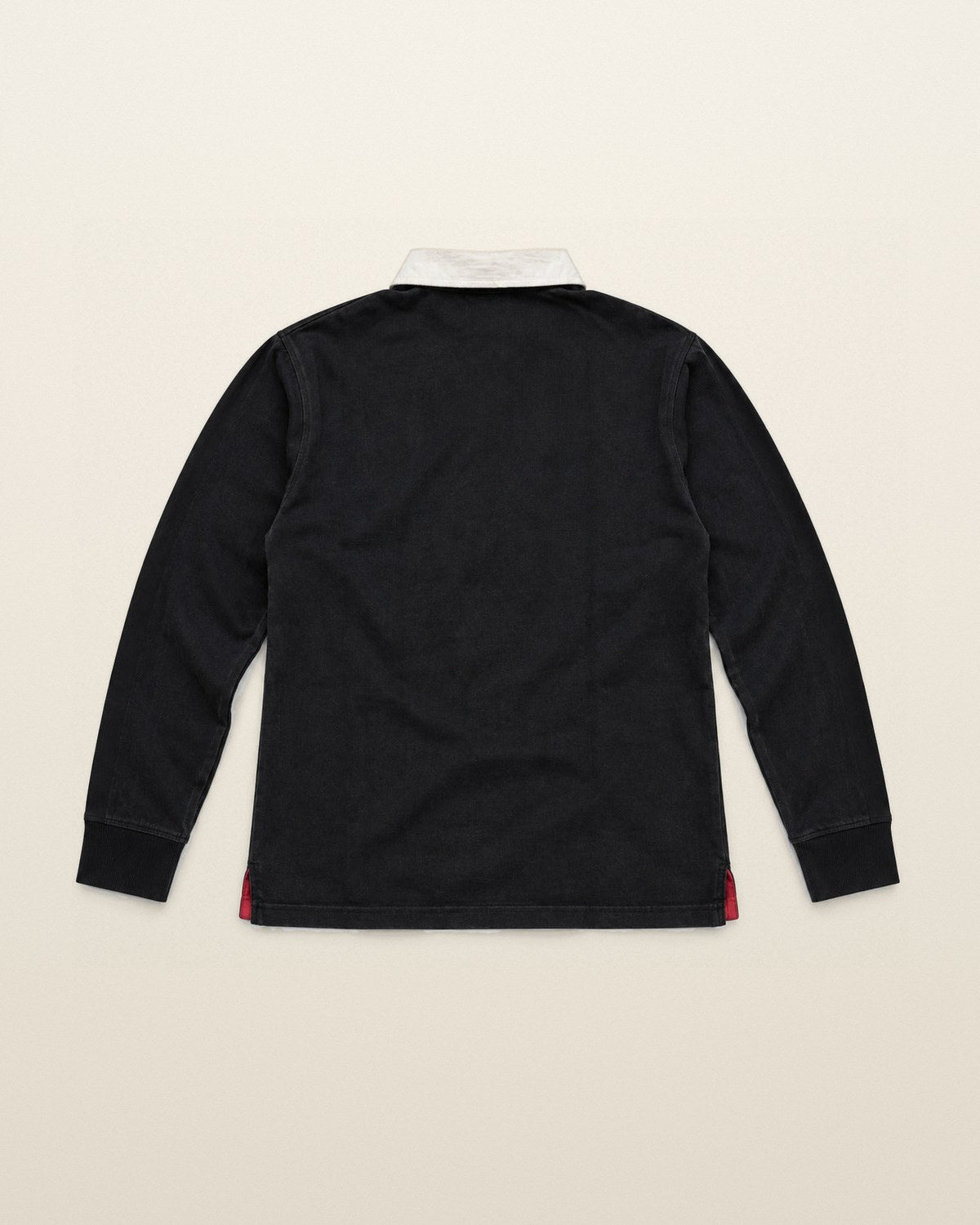 Ralph Lauren Rugby-Shirt mit Wappen in Schwarz, Größe M – Rückansicht
