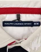 Ralph Lauren Rugby-Shirt mit Wappen in Schwarz, Größe M – Marken- und Größenetikett