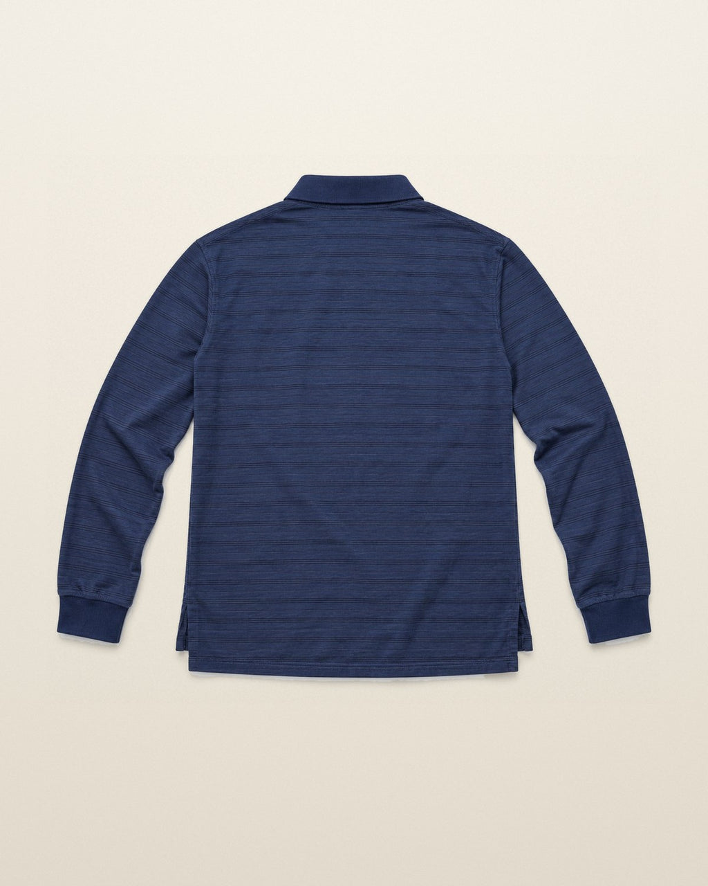 Ralph Lauren Rugby-Polo in Blau gestreift, Größe M – Rückansicht