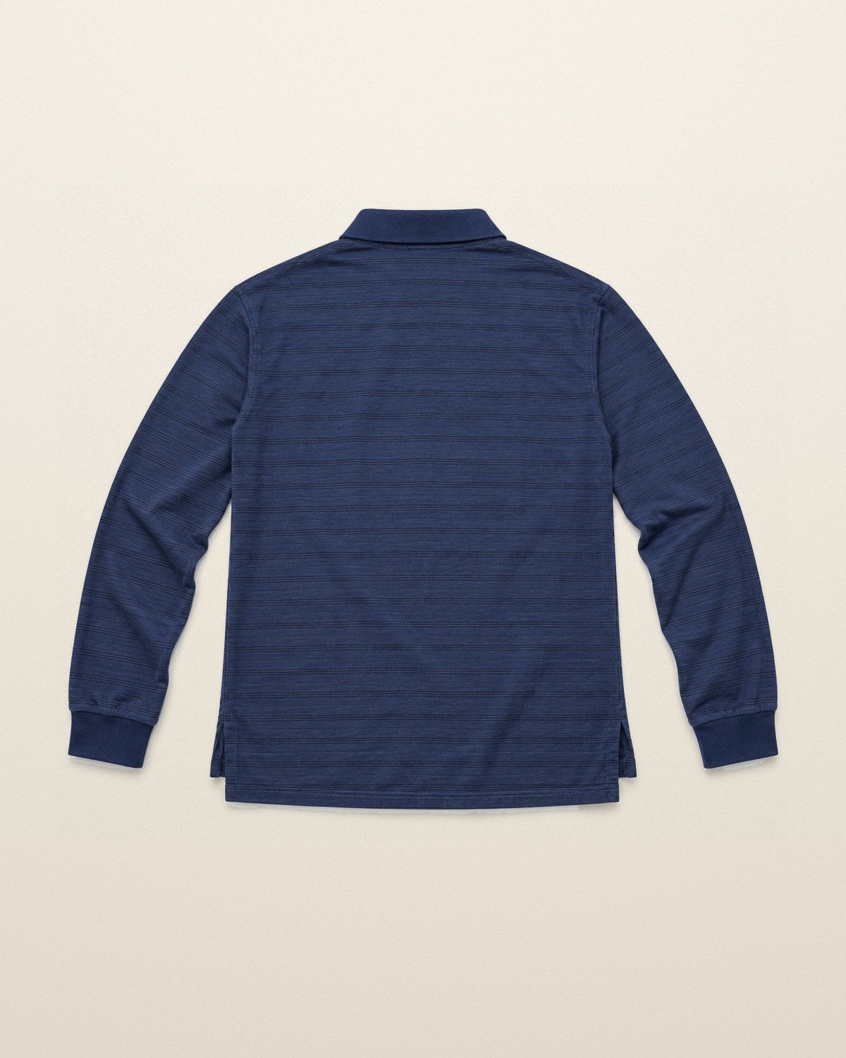 Ralph Lauren Rugby-Polo in Blau gestreift, Größe M – Rückansicht