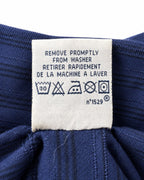 Ralph Lauren Rugby-Polo in Blau gestreift, Größe M – Pflege- und Materialetikett