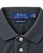 Ralph Lauren Rugby-Polo in Dunkelgrau, Größe M – Marken- und Größenetikett