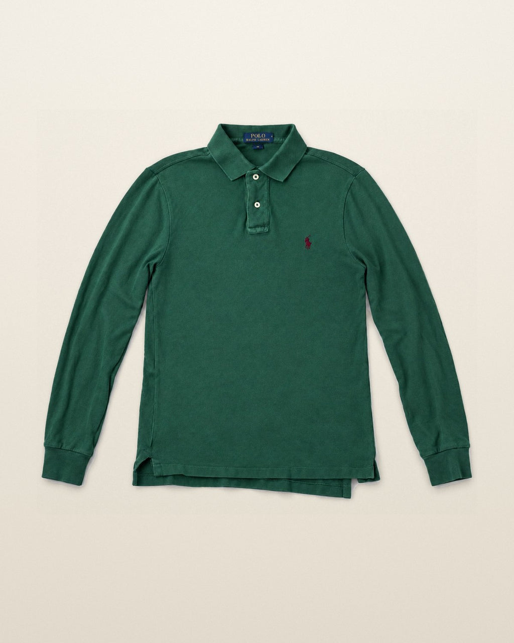 Ralph Lauren Rugby-Polo in Dunkelgrün, Größe S – Vorderansicht