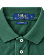 Ralph Lauren Rugby-Polo in Dunkelgrün, Größe S – Marken- und Größenetikett