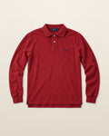 Ralph Lauren Rugby-Polo in Rot, Größe M – Vorderansicht