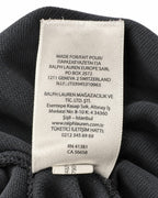 Ralph Lauren Rugby-Polo in Schwarz, Größe M – Pflege- und Materialetikett