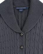 Ralph Lauren Strickjacke in Blau, Größe M – Detail: Knöpfe und Strick