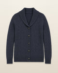 Ralph Lauren Strickjacke in Blau, Größe M – Vorderansicht (digitale Darstellung)