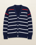 Ralph Lauren Strickjacke in Grau, Größe S – Vorderansicht (digitale Darstellung)
