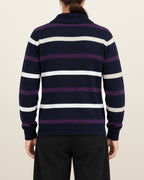 Tommy Hilfiger Strickjacke mit Streifen in Navy, Größe S – getragen, Rückansicht