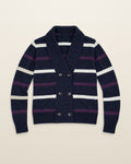 Tommy Hilfiger Strickjacke mit Streifen in Navy, Größe S – Vorderansicht