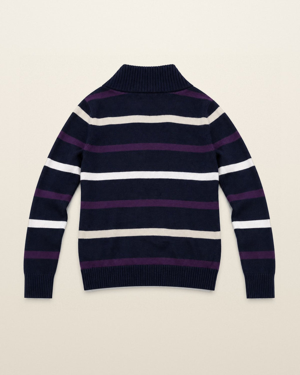 Tommy Hilfiger Strickjacke mit Streifen in Navy, Größe S – Rückansicht