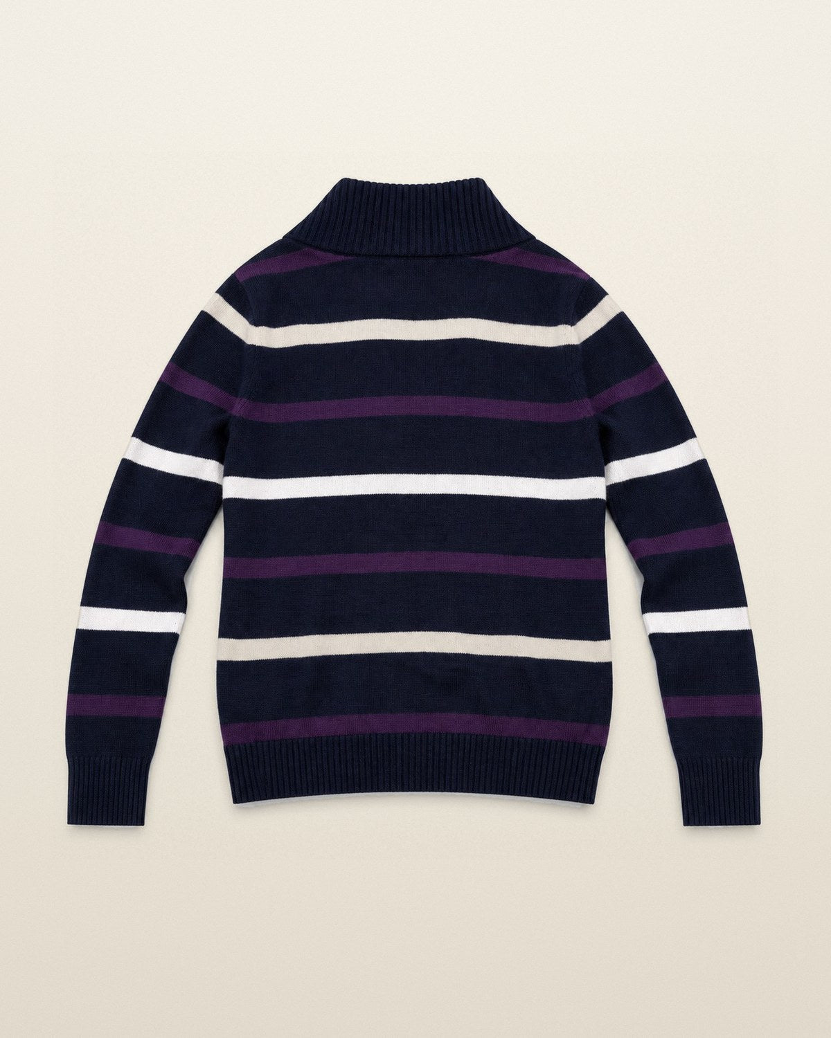 Tommy Hilfiger Strickjacke mit Streifen in Navy, Größe S – Rückansicht