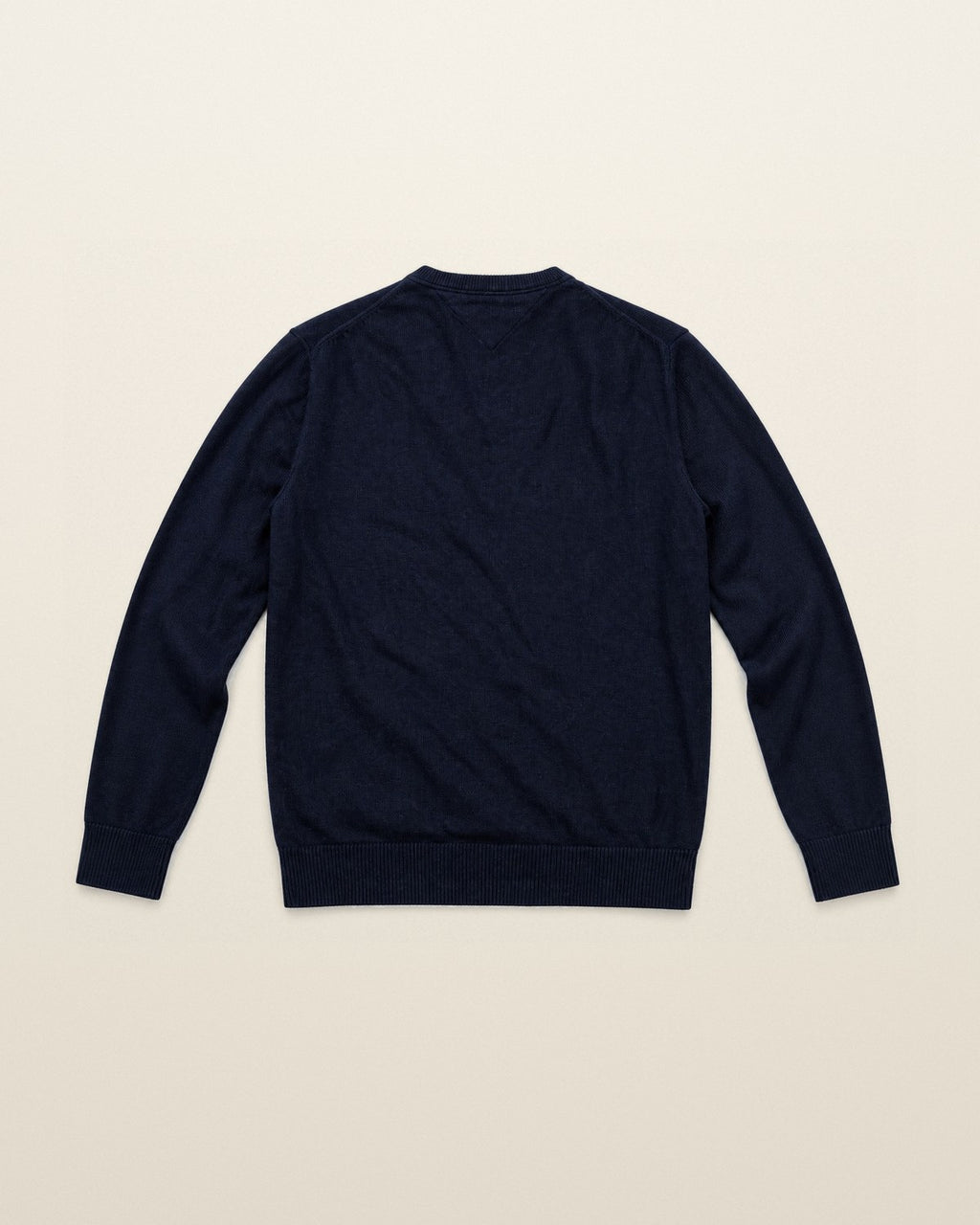 Tommy Hilfiger Pullover mit V-Ausschnitt in Navy, Größe M – Rückansicht