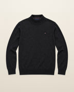 Tommy Hilfiger Stehkragenpullover in Schwarz, Größe M – Vorderansicht