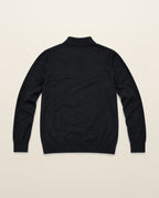 Tommy Hilfiger Stehkragenpullover in Schwarz, Größe M – Rückansicht