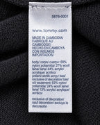 Tommy Hilfiger Stehkragenpullover in Schwarz, Größe M – Pflege- und Materialetikett